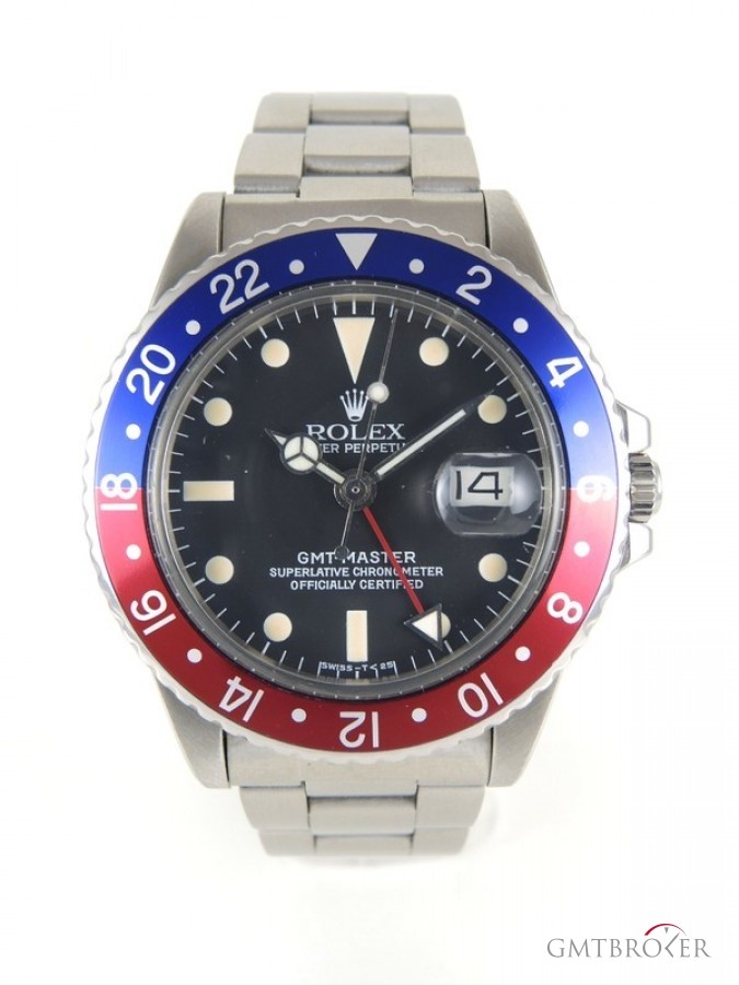 Rolex Gmt Master 1675 Pepsi Steel Mark V Dial With Paint nessuna 694363