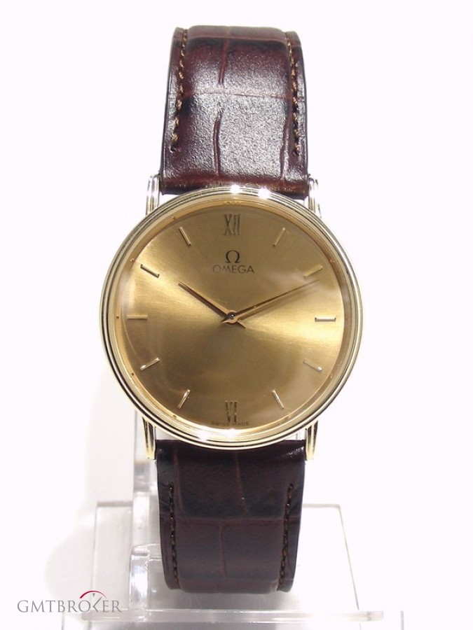 Omega De Ville 1365 Yellow Gold 14k Case On A Leather Ba nessuna 456203
