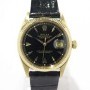 Rolex Date Vintage 6605 Or Jaune 18k Cadran Noir Laqu  R