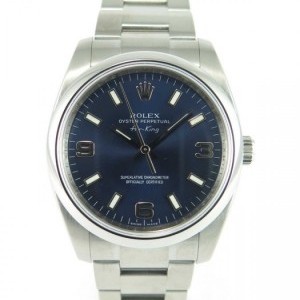 Rolex Airking 114200 Blue With Papers Z Series Full Stee nessuna 602233