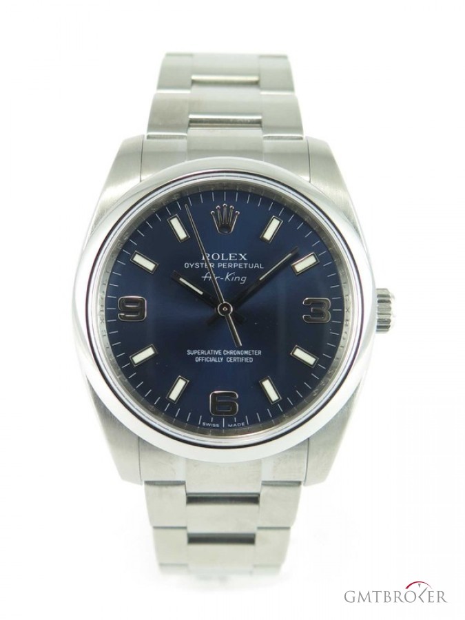 Rolex Airking 114200 Blue With Papers Z Series Full Stee nessuna 602233