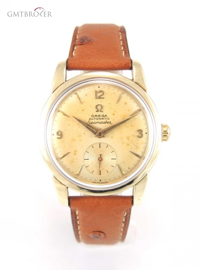 Omega Seamaster Vintage Plated Gold Case On A Leather Ba nessuna 652397