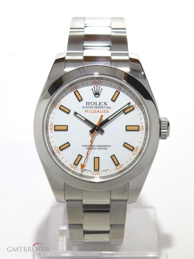 Rolex 116400 Milgauss With Papers Full Steel White Dial nessuna 559897