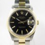 Rolex Date Or Acier 15223 Steel Gold Black Dial Fluted B