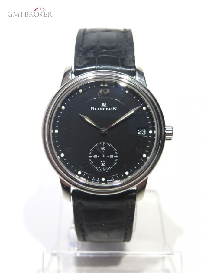 Blancpain Villeret 1161 1130 55 Black Full Set Steel On Leat nessuna 537453