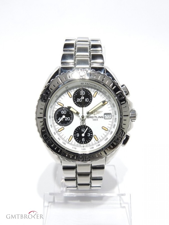 Breitling Chrono Shark A13051 Full Steel White Dial With Bla nessuna 486867