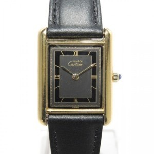 Cartier Must Vermeil Plated Gold Case On Leather Strap Gre nessuna 510053