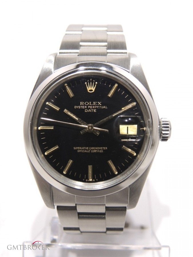 Rolex Date Vintage 1500 With Papers Full Steel Black Dia nessuna 545379