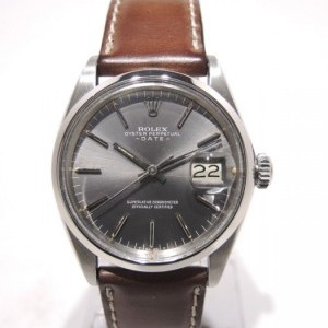 Rolex Date Vintage 1500 Steel Case On A Leather Cordovan nessuna 542107