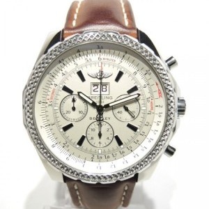 Breitling Bentley A44362 With Box Steel Case On A Leather Ba nessuna 512353