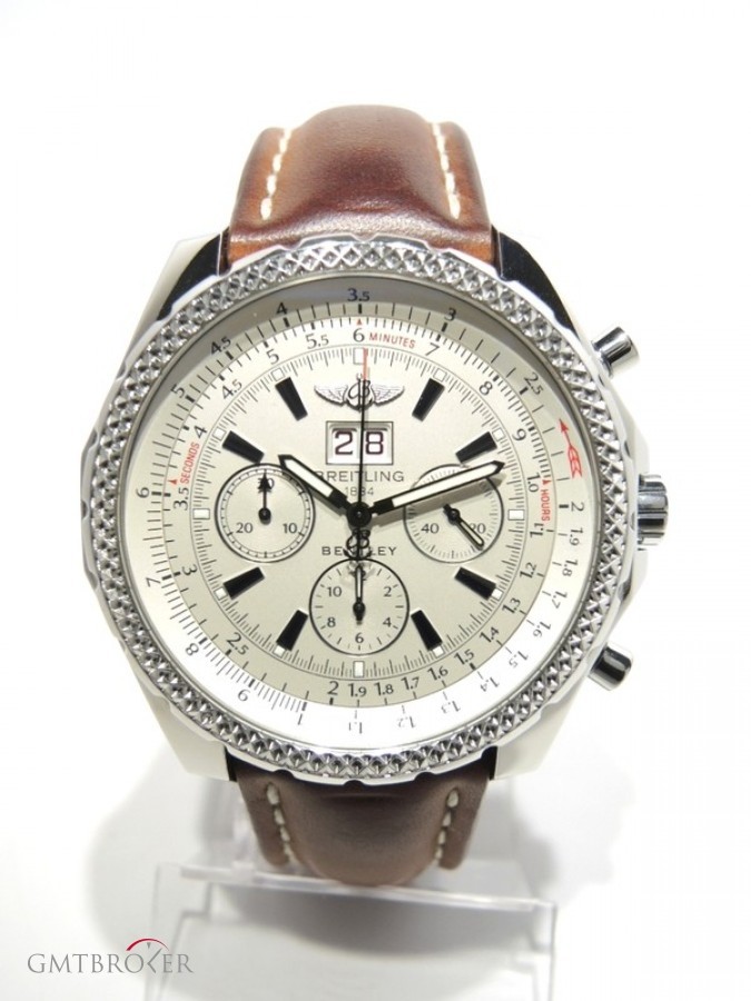 Breitling Bentley A44362 With Box Steel Case On A Leather Ba nessuna 512353