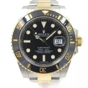 Rolex Submariner 116613ln Full Gold And Steel Black Dial nessuna 681123