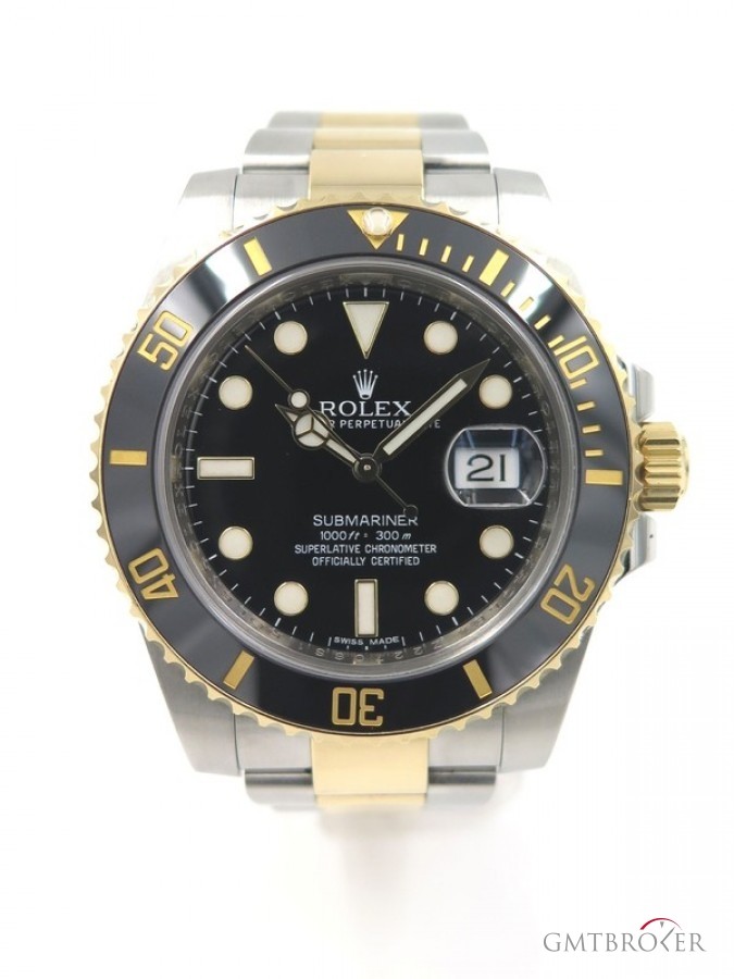 Rolex Submariner 116613ln Full Gold And Steel Black Dial nessuna 681123
