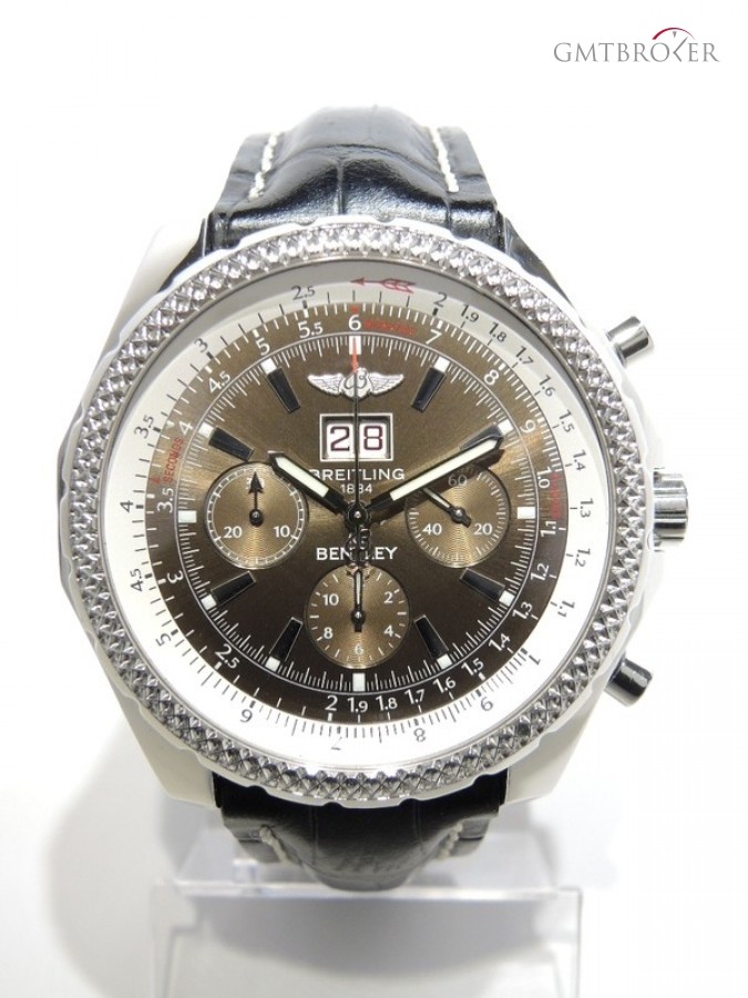Breitling Bentley A44362 With Box Steel Case On A Leather Ba nessuna 511903