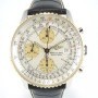 Breitling Navitimer 81610 Gold And Steel Case On A Leather B