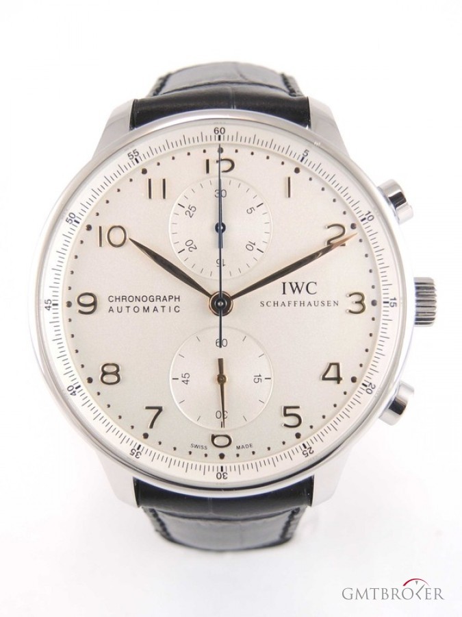 IWC Portugaise 3714 Full Set Steel Case On A Leather B nessuna 598959