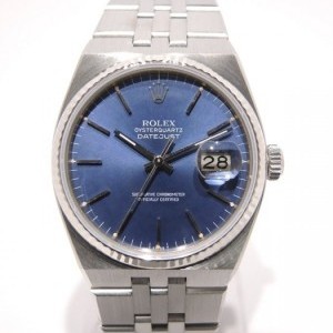 Rolex Oysterquartz Blue Dial 17014 With Papers Full Stee nessuna 537921