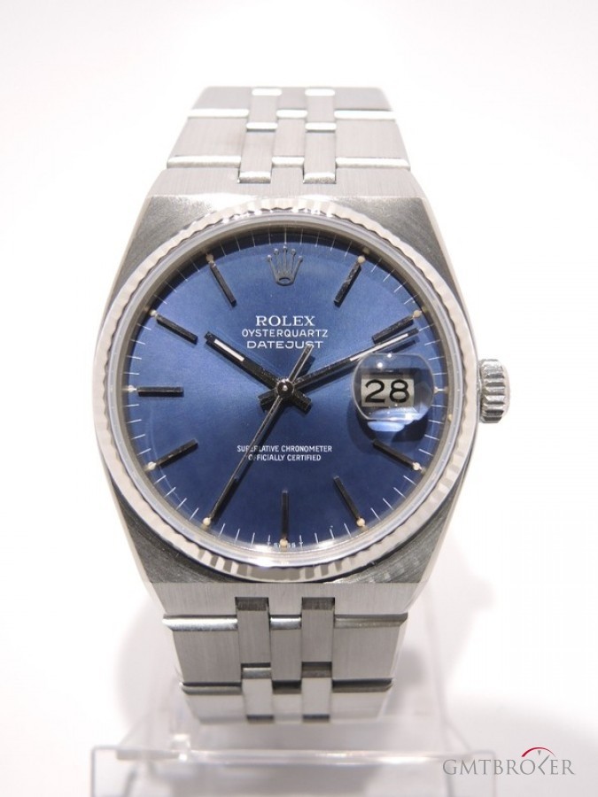 Rolex Oysterquartz Blue Dial 17014 With Papers Full Stee nessuna 537921