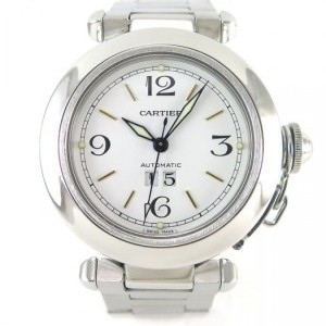 Cartier Pasha 2475 With Box Full Steel White Dial With Gol nessuna 673153