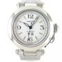Cartier Pasha 2475 With Box Full Steel White Dial With Gol