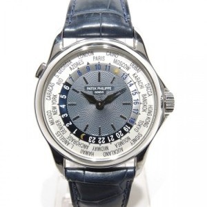 Patek Philippe Worldtime 5110p 001 Platin Case On Leather Band Wi nessuna 500589