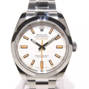 Rolex Milgauss 116400 With Papers Full Steel White Dial nessuna 556423