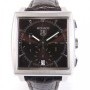 TAG Heuer Monaco Cw2114 Brown Full Set Steel Case On Leather