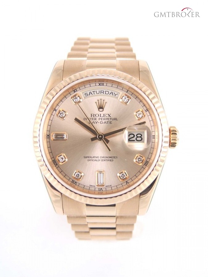 Rolex Day Date Or Rose 118235 Full Set With Service With nessuna 636189