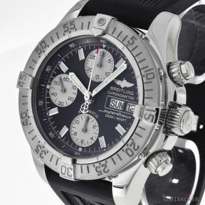 Breitling Superocean Chronograph steel on rubber strap ref A A13340 102733