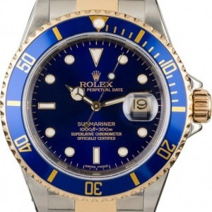 Rolex Used  Submariner 16613 Blue Luminous Dial 16613 841386