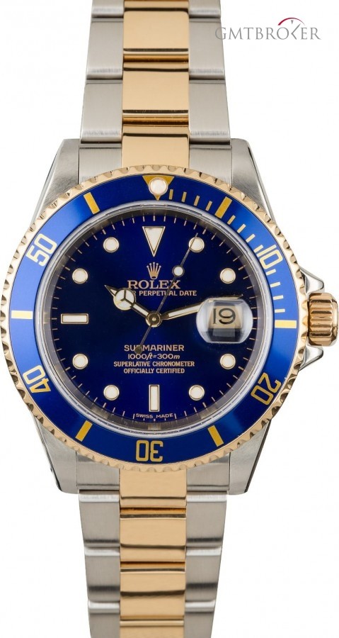 Rolex Used  Submariner 16613 Blue Luminous Dial 16613 841386