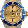 Rolex Mens  Submariner 16613 Champagne Serti Dial