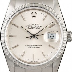Rolex Mens  Datejust 16220 Silver Dial Steel Oyster Oyster 813503