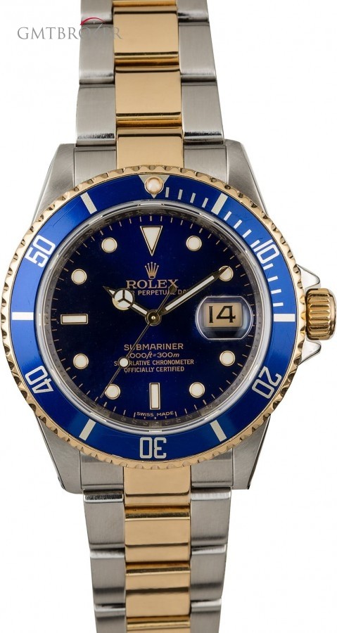 Rolex Submariner 16613 Serial Engraved Two Tone Watch Watch 840160