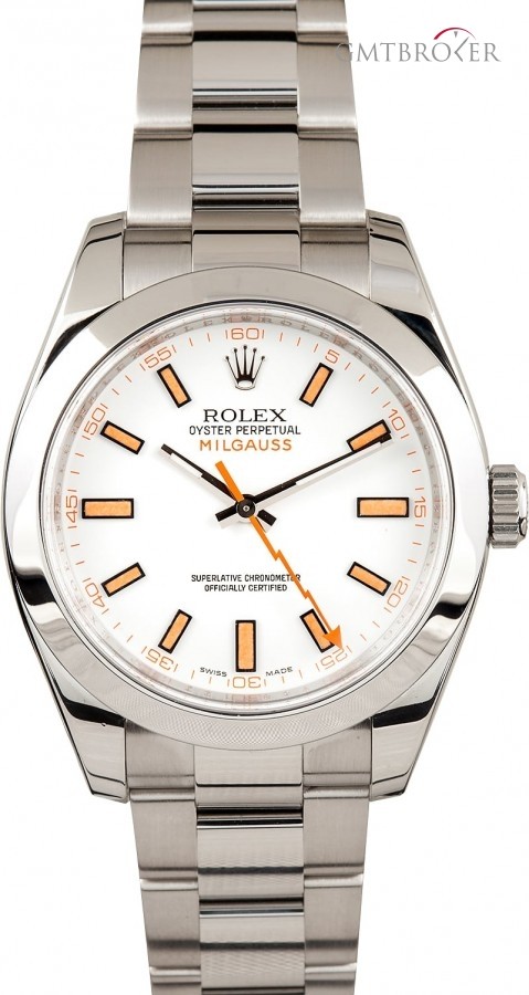 Rolex PreOwned  Milgauss 116400 White Index Dial Dial 848045