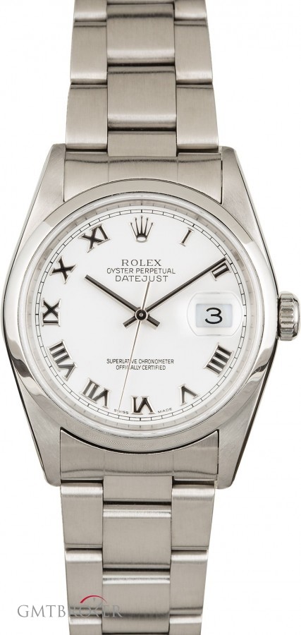Rolex Datejust 16200 White Roman Dial 16200 851384