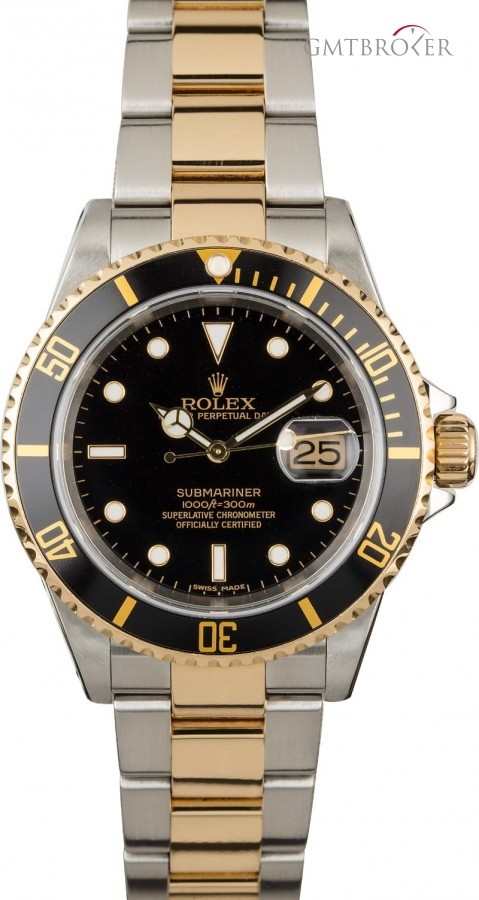 Rolex Used  Submariner 16613 Two Tone Watch 16613 838525