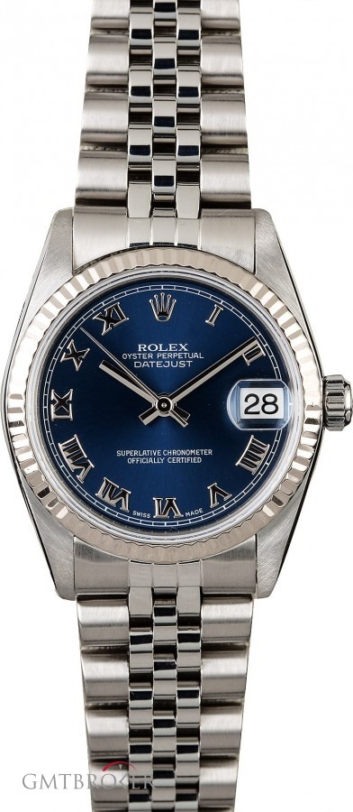 Rolex Used  Datejust 78274 Blue Roman Dial Dial 843400