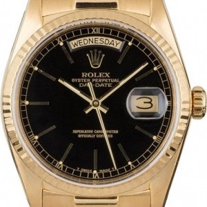 Rolex Used  18038 Day-Date Black Index Dial 18038 844147