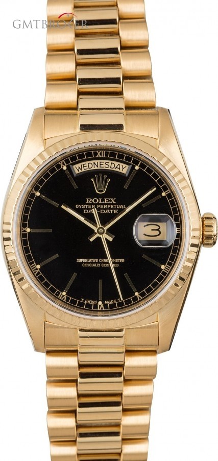 Rolex Used  18038 Day-Date Black Index Dial 18038 844147