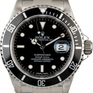 Rolex PreOwned  Submariner 16610T with Serial Engraved R Rehaut 833438