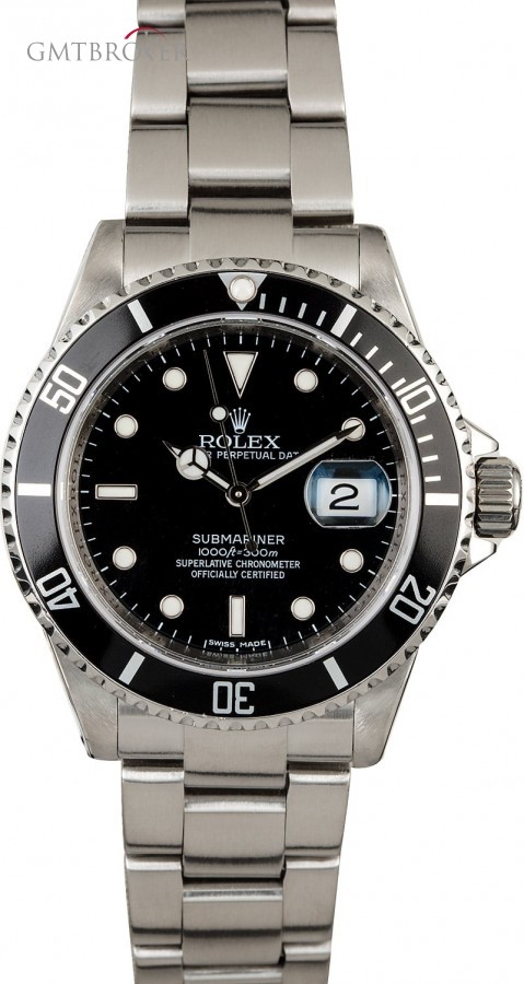 Rolex PreOwned  Submariner 16610T with Serial Engraved R Rehaut 833438