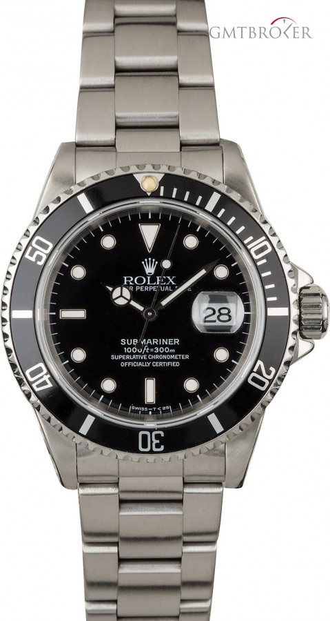 Rolex Used  Submariner 16610 Black Bezel Bezel 851021