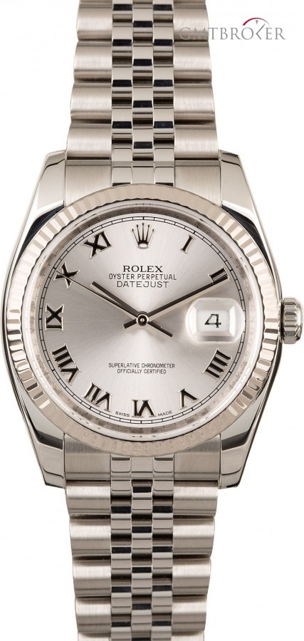 Rolex Used  Datejust 116234 Rhodium Roman 116234 828437