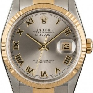 Rolex Datejust 16233 Two Tone with Rhodium Roman Dial 16233 840672