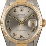 Rolex Datejust 16233 Two Tone with Rhodium Roman Dial