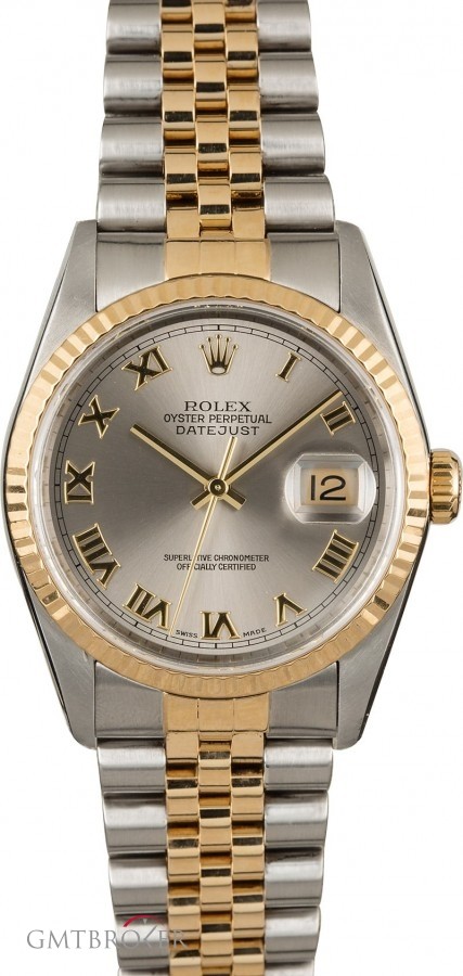 Rolex Datejust 16233 Two Tone with Rhodium Roman Dial 16233 840672
