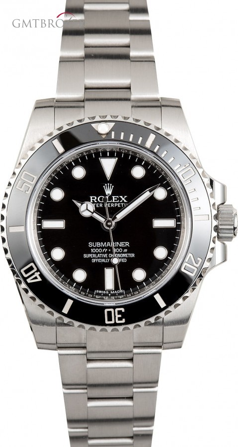 Rolex PreOwned  Submariner 114060 Black No Date Dial 114060 833012