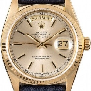 Rolex Gold Day-Date 18078 Leather Leather 747173
