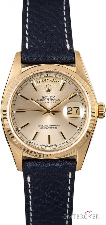 Rolex Gold Day-Date 18078 Leather Leather 747173